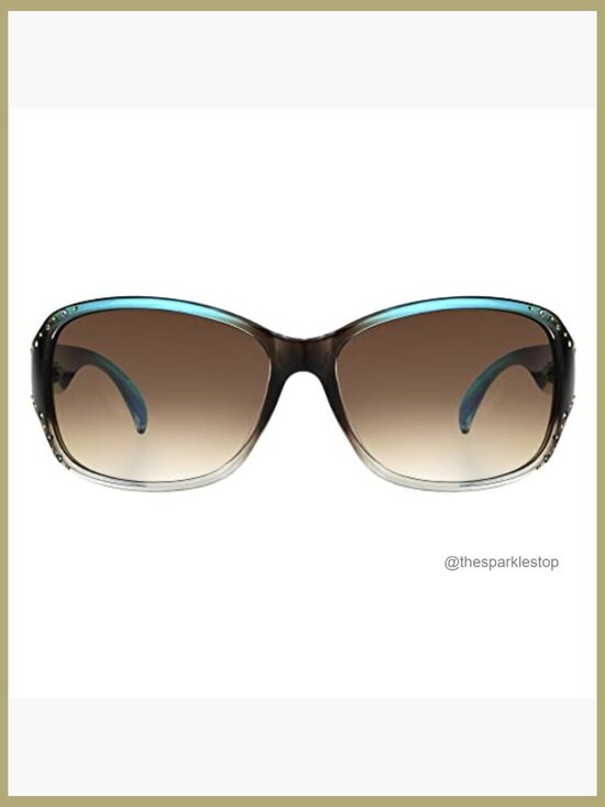 Studded Square Sunglasses with Impact Resistant Lenses main image 5